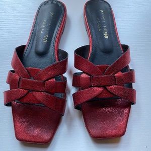 YSL red sandals